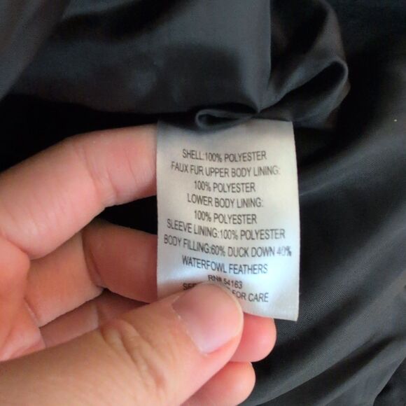 Womens Calvin Klein Size X-small Black Full Zip Jacket Down Puffer Parka - Picture 3 of 6